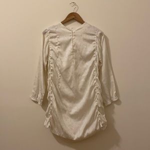 Oscar de la Renta silk white floral dress/tunic